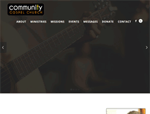Tablet Screenshot of communitygospelchurch.net